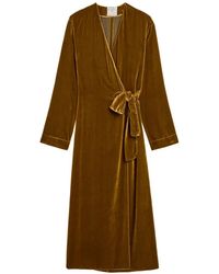 forte_forte - Velvet Wrap Midi Dress - Lyst