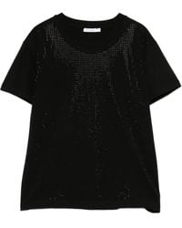 Patrizia Pepe - Rhinestone-Embellished T-Shirt - Lyst