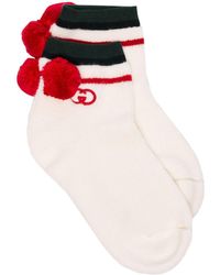 Gucci Socken mit Pompons - Mehrfarbig