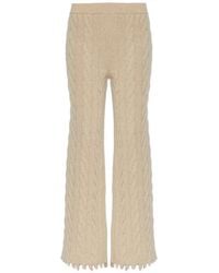 Akep - Cable-Knit Distressed-Effect Trousers - Lyst