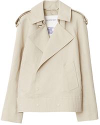 Burberry - Off-Centre Canvas Trench Jacket - Lyst