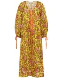 ALÉMAIS - Kitty Tie Front Shirtdress - Lyst