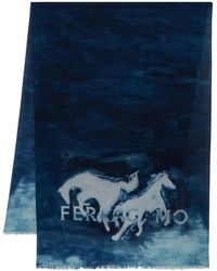 Ferragamo - Mustang Print Wool Stole - Lyst