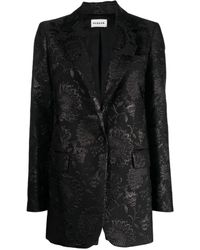 P.A.R.O.S.H. - Floral-jacquard Single-breasted Blazer - Lyst