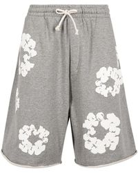 DENIM TEARS - Drawstring "Cotton Wreath" Track Shorts - Lyst
