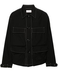 Lemaire - Contrast-Stitching Cargo Shirt Jacket - Lyst