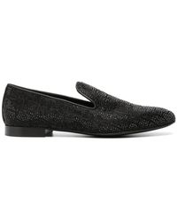 Versace - Crystal-Embellished Satin Loafers - Lyst