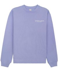 Sporty & Rich - Cuffed Crew Neck Sweatshirt - Lyst