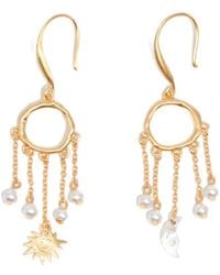 Bimba Y Lola - Sun And Moon Chains Earrings - Lyst