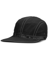 and wander - Jq Contrast-Stitch Logo-Tape Cap - Lyst
