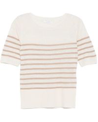 Majestic Filatures - Round-Neck Striped T-Shirt - Lyst