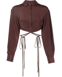 Christopher Esber - Tie-fastened Cropped Shirt - Lyst