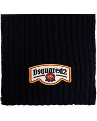 DSquared² - Logo-Patch Scarf - Lyst