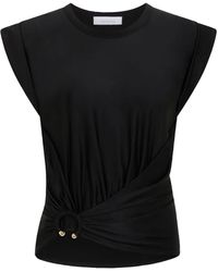 Rabanne - Blouse Asymétrique À Fronces - Lyst