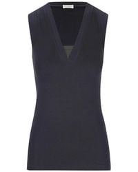 Brunello Cucinelli - Oberteil mit V-Ausschnitt - Lyst