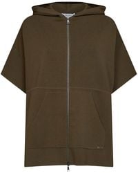 Max Mara - Milano-Knit Short-Sleeve Hoodie - Lyst