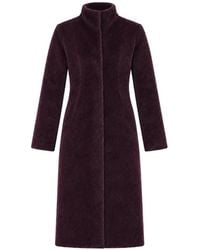 Norwegian Wool - Suri Alpaca Stand-Collar Coat - Lyst