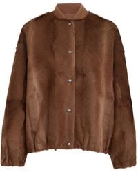 Brunello Cucinelli - Veste Bomber En Cachemire À Ornements Métalliques - Lyst