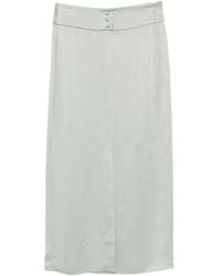forte_forte - Straight Midi Skirt - Lyst