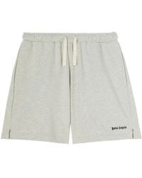 Palm Angels - Logo-embroidered Cotton Track Shorts - Men's - Cotton - Lyst