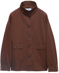 Prada - Gabardine Shirt Jacket - Lyst