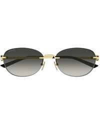 Gucci - Rimless Oval-Frame Sunglasses - Lyst