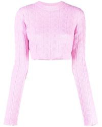 Sportmax - Cropped-Pullover in Pointelle-Strick - Lyst