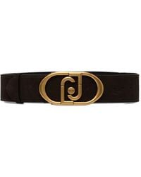 Liu Jo - Logo-Buckle Suede Belt - Lyst