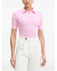 Iceberg - Logo-Embroidered Ribbed-Knit Polo Shirt - Lyst