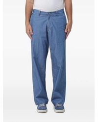 Emporio Armani - Logo-Patch Straight-Leg Trousers - Lyst