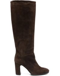 Julie Dee - 80Mm Calf-Suede Block-Heel Boots - Lyst