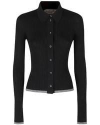 Roberto Collina - Ribbed-Knit Button-Up Cardigan - Lyst