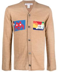 Comme des Garçons - Graphic-Print V-Neck Cardigan - Lyst