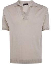 FILIPPO DE LAURENTIIS - Knitted V-Neck T-Shirt - Lyst