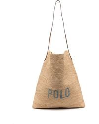 Polo Ralph Lauren - Raffia Shoulder Bag - Lyst