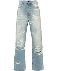 Amiri - Repaired Straight-Leg Jeans - Lyst