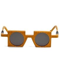 VAVA Eyewear - Geometric-Frame Hammered-Effect Sunglasses - Lyst