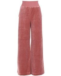 Alberta Ferretti - Ribbed-Waistband Velvet Trousers - Lyst