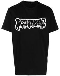 DSquared² - Katoenen T-shirt Met Logoprint - Lyst