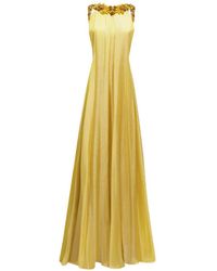 Gemy Maalouf - Beaded Strap Neckline Dress - Lyst