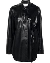 Nanushka - Hemd Aus Faux-Leder - Lyst