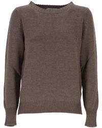 Gran Sasso - Ribbed-Trim Crew-Neck Sweater - Lyst
