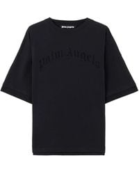 Palm Angels - Curved Logo Loose Double T-Shirt - Lyst