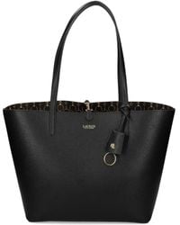 Ralph Lauren - Pebble-Grain Charm-Detail Tote Bag - Lyst