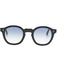 Lesca - Mose Sonnenbrille Mit Rundem Gestell - Lyst