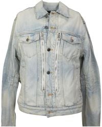 Amiri - Mx2 Trucker Zipped Denim Jacket - Lyst