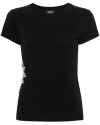 Liu Jo - Gem-embellished T-shirt - Lyst