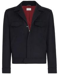 Brunello Cucinelli - Lightweight Virgin Wool Cloth Outerwear Jacket With Chest Pockets - Lyst