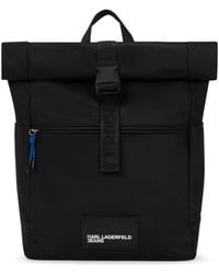 Karl Lagerfeld - Logo-appliqué Roll-top Backpack - Lyst