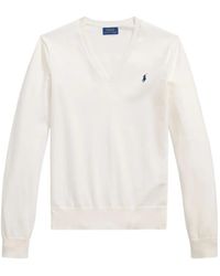 Polo Ralph Lauren - V-Neck Logo-Embroidered Sweater - Lyst